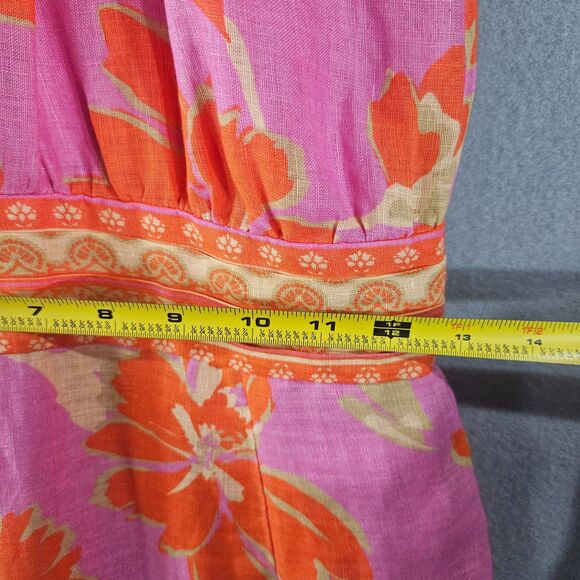 New Antonio Melani Dress Naomi Bloom Pink Linen Blend SZ 2 Summer Halter Sheath - Picture 10 of 10